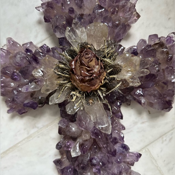 Amethyst & quartz CROSS - Picture 5 of 10